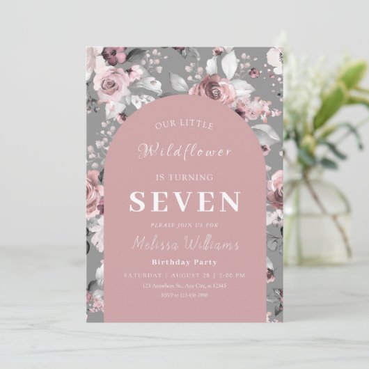 Wildblume 7. einladung (Stehend Vorderseite)