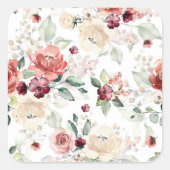 Wildblume 7. quadratischer aufkleber (Vorderseite)