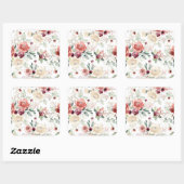 Wildblume 7. quadratischer aufkleber (Blatt)