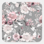 Wildblume 7. quadratischer aufkleber (Vorderseite)