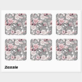 Wildblume 7. quadratischer aufkleber (Blatt)