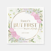 Wildblume, aber erstes Mimosas-Brautparty Serviette (Vorderseite)