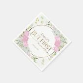 Wildblume, aber erstes Mimosas-Brautparty Serviette (Ecke)