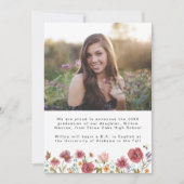 Wildblume Abschluss Ankündigung Girl 5 Fotos (Vorderseite)