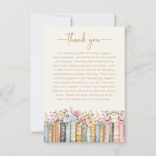 Wildblume Abschluss Danke Karte (Vorderseite)