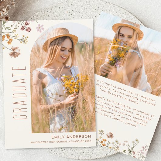 Wildblume Abschluss Foto Ankündigung