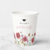 Wildblume Abschluss Paper Cup Floral Boho Pappbecher (Vorderseite)