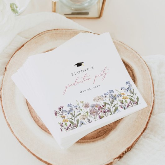 Wildblume Abschluss Paper Napkins Floral Serviette