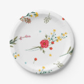 Wildblume Abschluss Papierplatte Pappteller (Vorderseite)