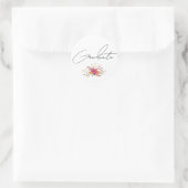 Wildblume Abschluss Runder Aufkleber (Tasche)