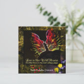 Wildblume Abstrakte Lebenskraft Einladung (Stehend Vorderseite)