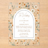 Wildblume Acryleinladungen (Vorderseite)