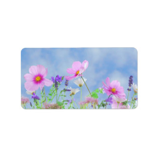 Wildblume Adressaufkleber