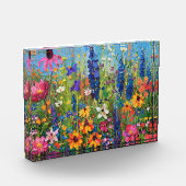 Wildblume Akryllackierung Fotoblock (Links)