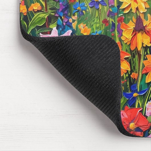 Wildblume Akryllackierung Mousepad (Ecke)