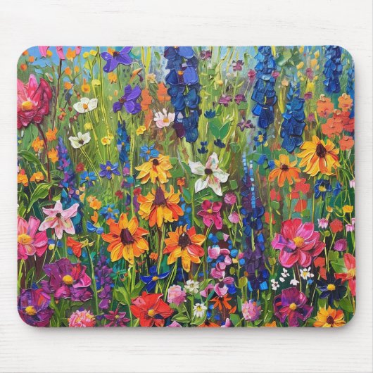 Wildblume Akryllackierung Mousepad (Vorne)