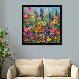 Wildblume Akryllackierung Poster