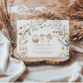 Wildblume Albern Gänse 1. Geburtstag Dankeskarte