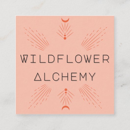 Wildblume Alchemy Biz Card Quadratische Visitenkarte (Rückseite)
