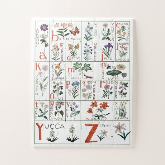 Wildblume Alphabet Puzzle | Nature Alphabet (Vertikal)