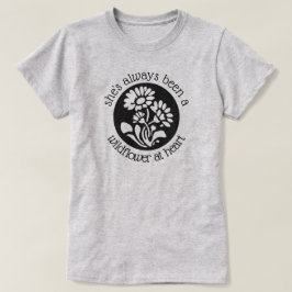 "Wildblume am Herzen" grafischer T - Shirt