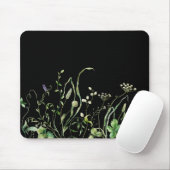 Wildblume an der schwarzen Grenze Mousepad (Mit Mouse)