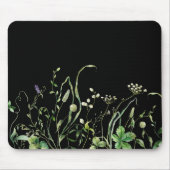 Wildblume an der schwarzen Grenze Mousepad (Vorne)