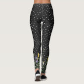 Wildblume an Polka-Punkten Leggings (Rückseite)