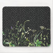 Wildblume an Polka-Punkten Mousepad (Vorne)