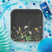 Wildblume an Schweizer Punkten Pappteller (Party)