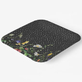 Wildblume an Schweizer Punkten Pappteller (Gewinkelt)