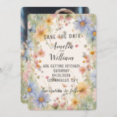 Wildblume Ankündigung Datum freihalten zweiseitig (Vorne/Hinten)