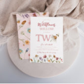 Wildblume Aquarell 2. Geburtstag Party Einladung