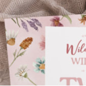 Wildblume Aquarell 2. Geburtstag Party Einladung