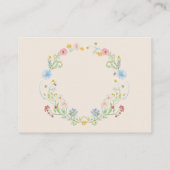 Wildblume Aquarell Blumenbücher Kinderdusche Begleitkarte (Rückseite)