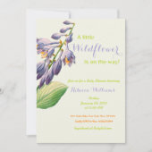 Wildblume Aquarell Blumengarten Kinderdusche Einladung (Vorderseite)