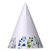 Wildblume Aquarell Blumengebirge erster Geburtstag Partyhütchen (Rückseite)