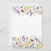 Wildblume Aquarell Blumengeburt Einladung (Rückseite)