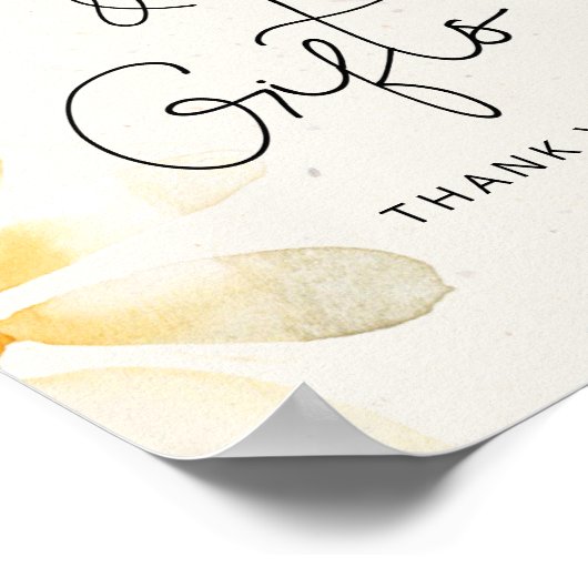 Wildblume Aquarell Blumenkarten und Geschenke Poster (Ecke)