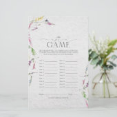 Wildblume Aquarell Blumenspiel Brautparty (Stehend Vorderseite)