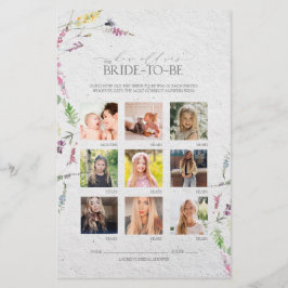 Wildblume Aquarell Blumenspiel Brautparty