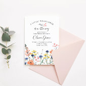 Wildblume Aquarell Blütendusche Einladung