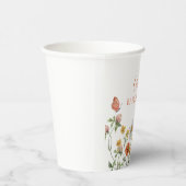 Wildblume Aquarell Blütendusche Pappbecher (Rechts)