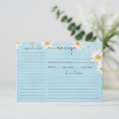 Wildblume Aquarell Brautparty Rezept Karte (Stehend Vorderseite)