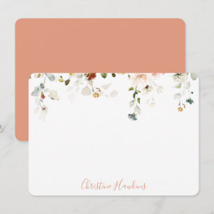 Wildblume Aquarell Hübsches Blumenmuster Personali Mitteilungskarte