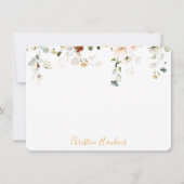 Wildblume Aquarell Hübsches Blumenmuster Personali Mitteilungskarte (Vorderseite)