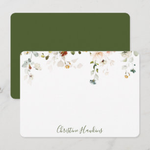 Wildblume Aquarell Hübsches Blumenmuster Personali Mitteilungskarte