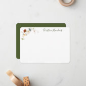 Wildblume Aquarell Hübsches Blumenmuster Personali Mitteilungskarte (Vorderseite/Rückseite Beispiel)