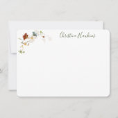 Wildblume Aquarell Hübsches Blumenmuster Personali Mitteilungskarte (Vorderseite)