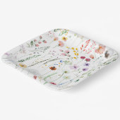 Wildblume Aquarell Pappteller (Gewinkelt)